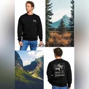 Eddie Bauer Crewneck sweatshirt large signature soft mountain elk